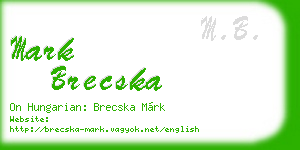 mark brecska business card